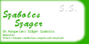 szabolcs szager business card