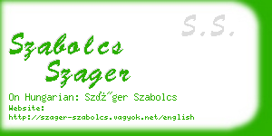 szabolcs szager business card